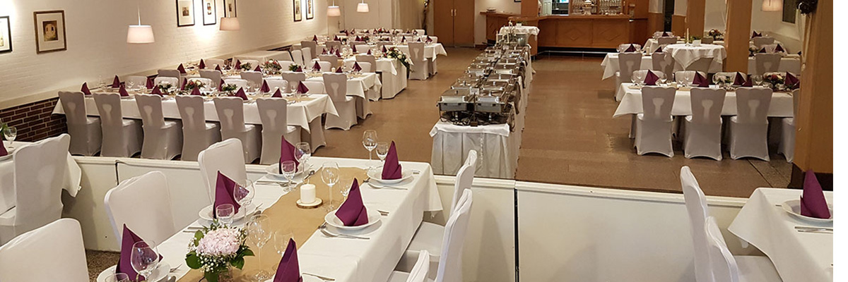 Oberlether Krug Saal geschmückt